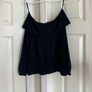Abercrombie & Fitch Black Off The Shoulder Sweater